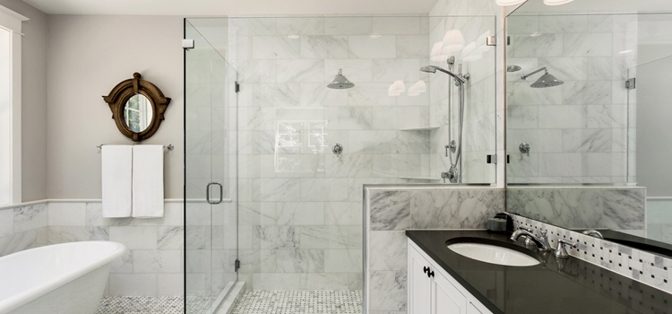bathroom shower door installation in Gainesville