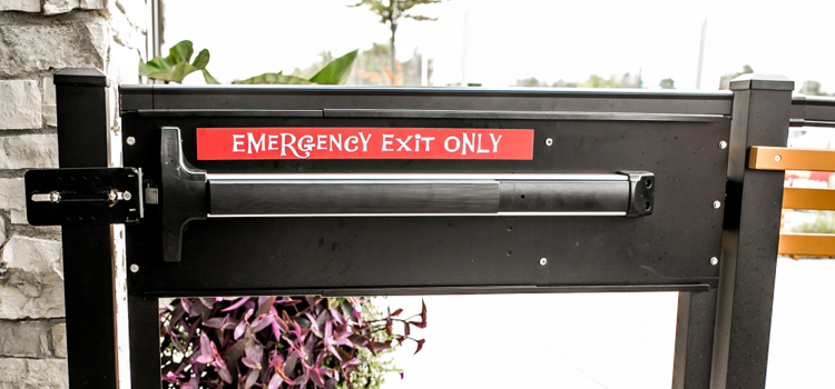 emergency push bar installation in Gainesville