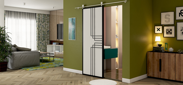 sliding bathroom door installation in Gainesville